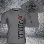 Viking t shirt die in the battle and go to valhalla valknut | Viking T Shirt