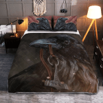 Viking Quilt Bedding Set Raven