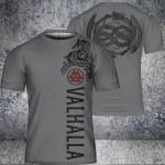 Viking T Shirt Valknut Jomungar Tattoo | Color Gray