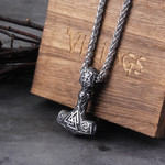 Vikings Necklace Yggdrasil Wolf Rune Necklace With Valknut