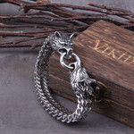 Viking Bracelet Wolf Charm