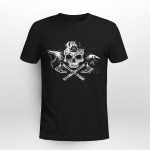 Viking T Shirt Raven Skull Axe