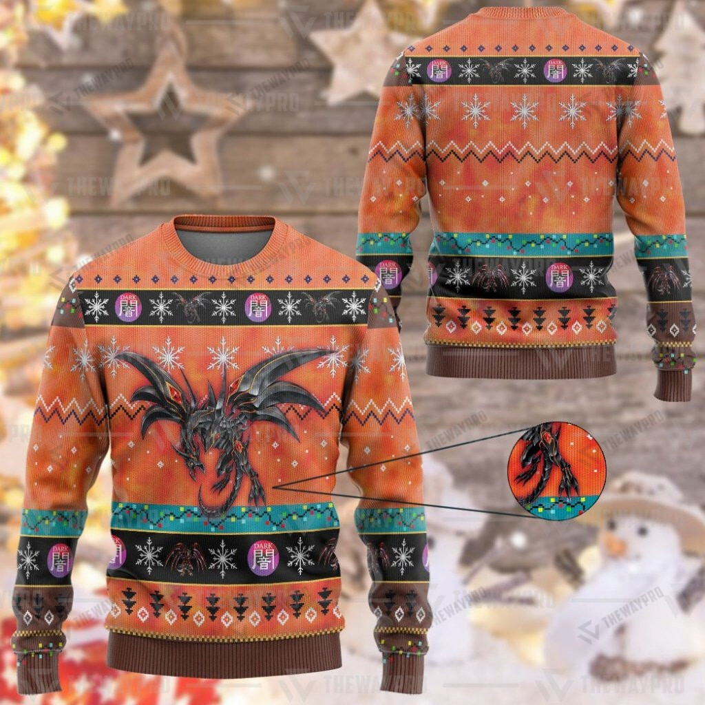 Yu Gi Oh Red-Eyes Darkness Metal Dragon Christmas Sweater