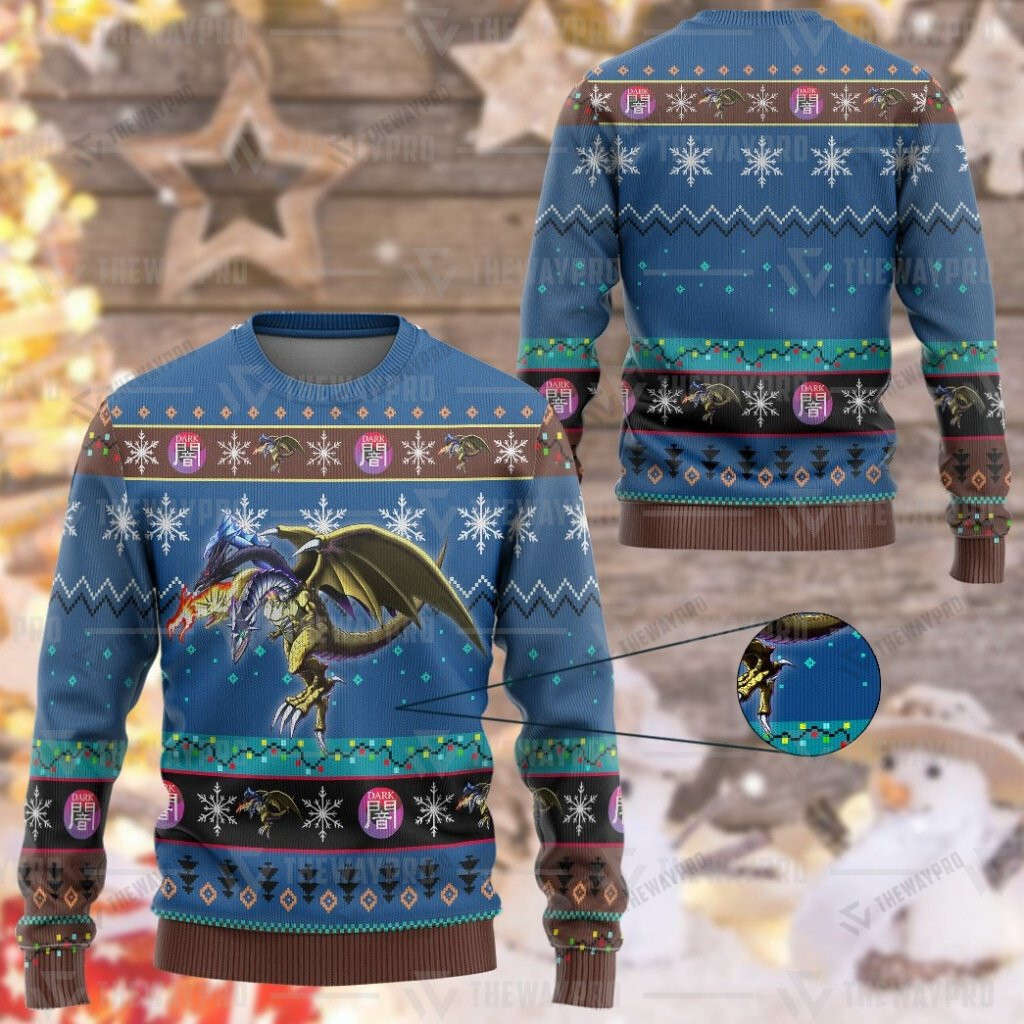 Yu Gi Oh Five Headed Dragon Christmas Sweater