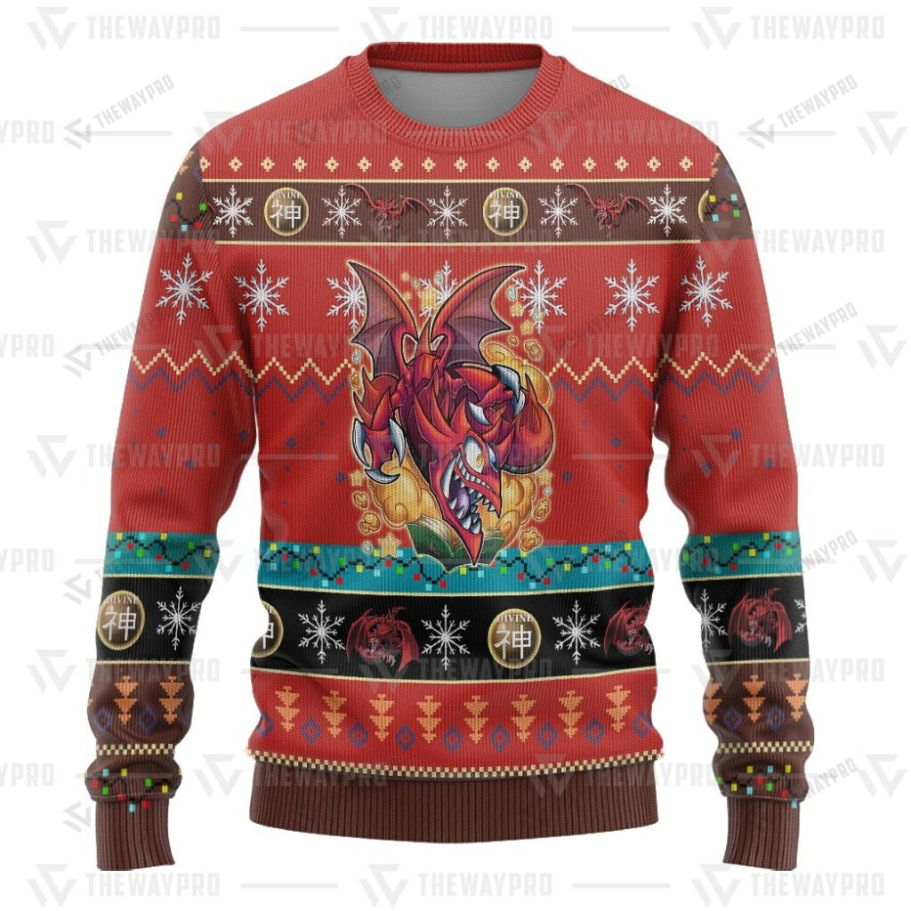 Yu Gi Oh Slifer The Toon Dragon By Kraus Christmas Sweater