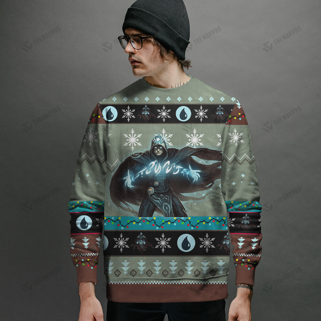 Game MTG Jace the Mind Sculptor chirstmas sweater