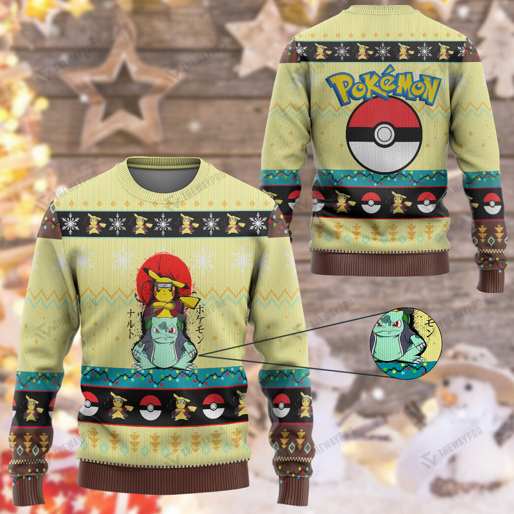 Pokemon Pikuto Christmas Sweater