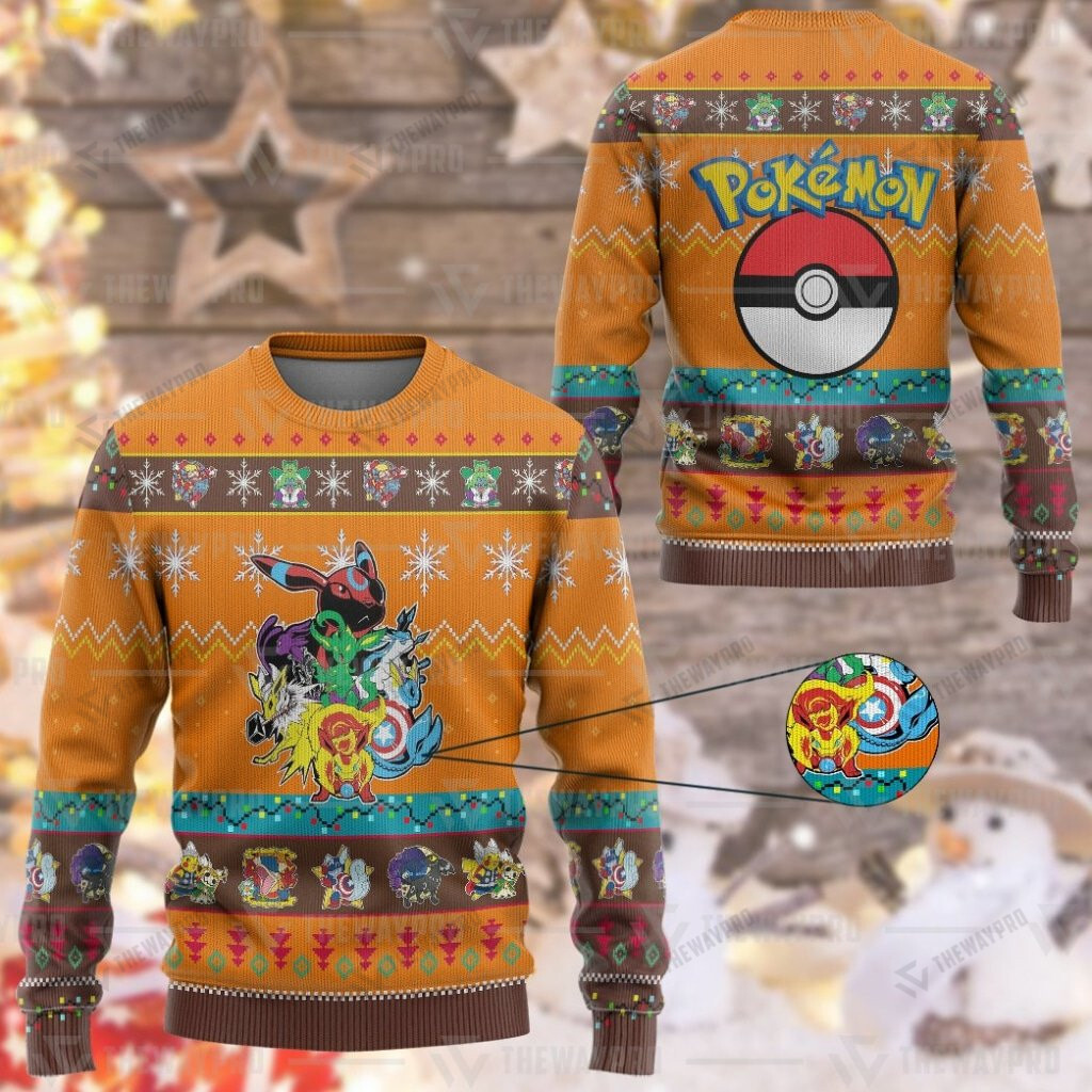 Pokemon Eevengers Custom Christmas Sweater