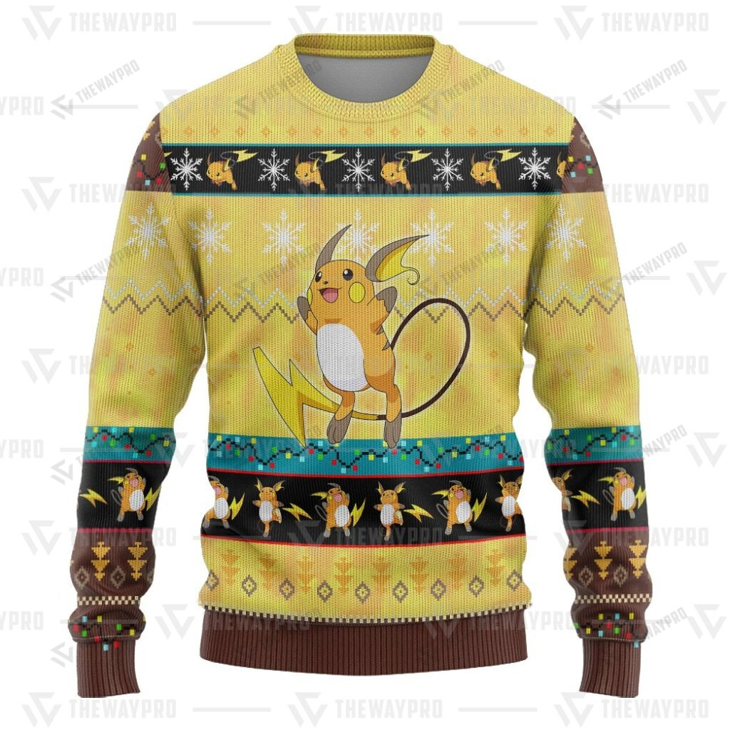 Pokemon Raichu Christmas Sweater