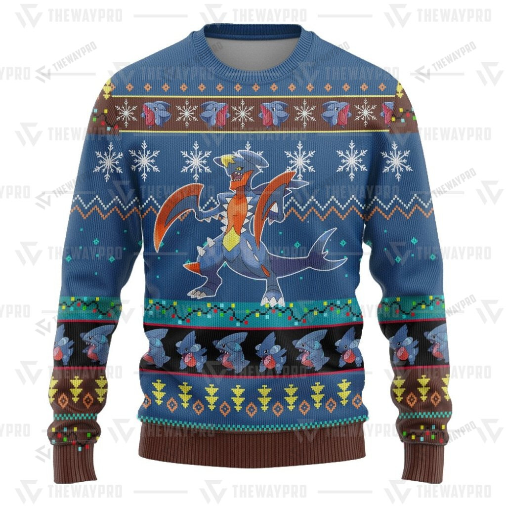 Anime Pokemon Garchomp Christmas Sweater