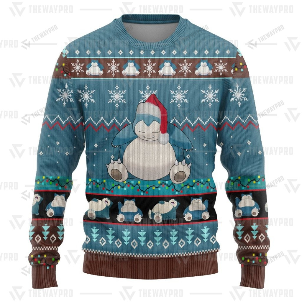 Anime Pokemon Snorlax Christmas Sweater