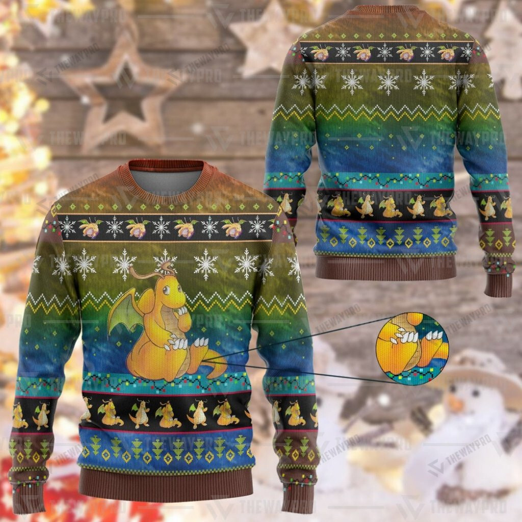 Pokemon Dragonite Christmas Sweater