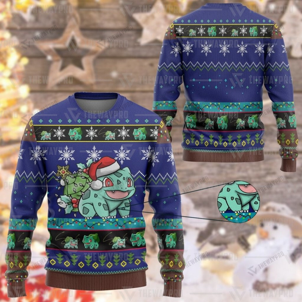 Pokemon Bulbasaur Christmas Sweater
