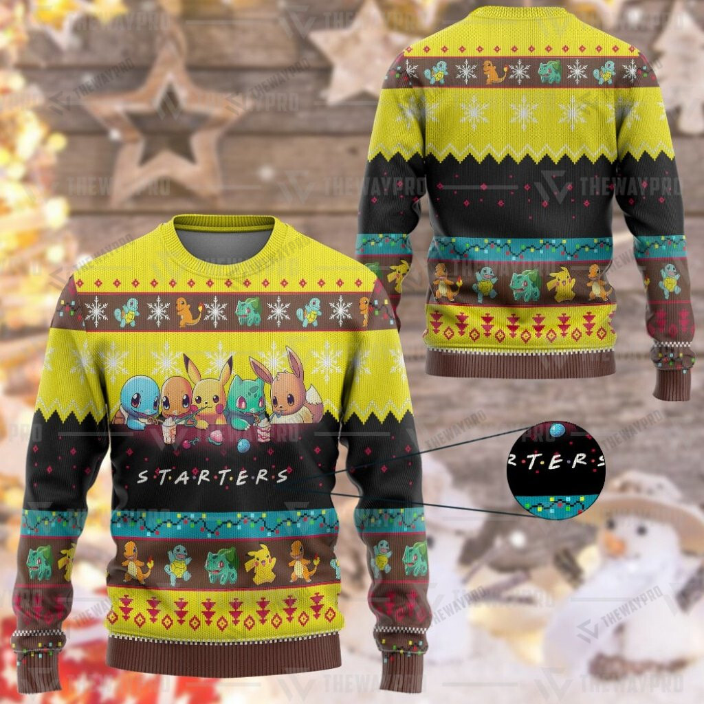 Pokemon Starters Christmas Sweater