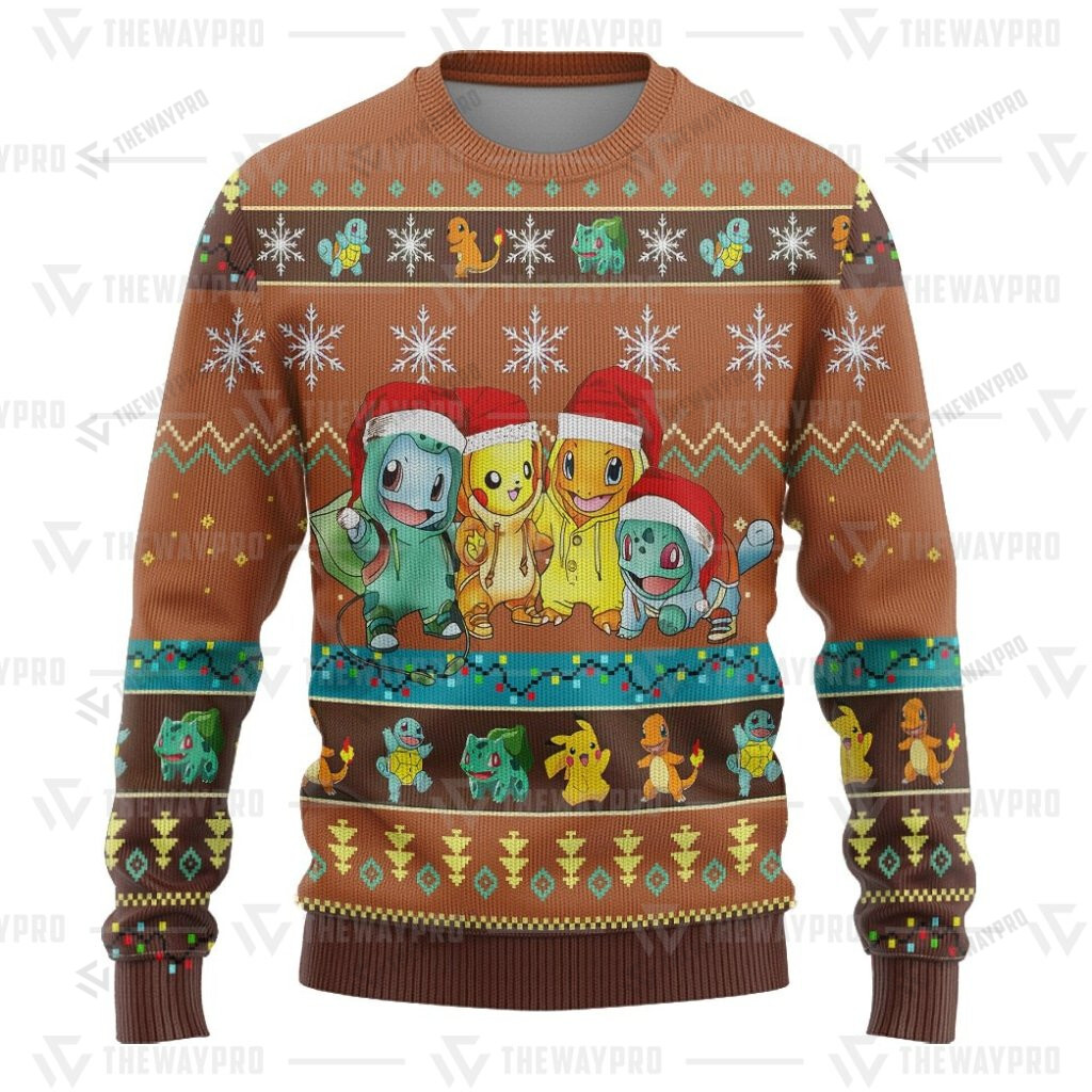 Anime Pokemon Merry Christmas Christmas Sweater