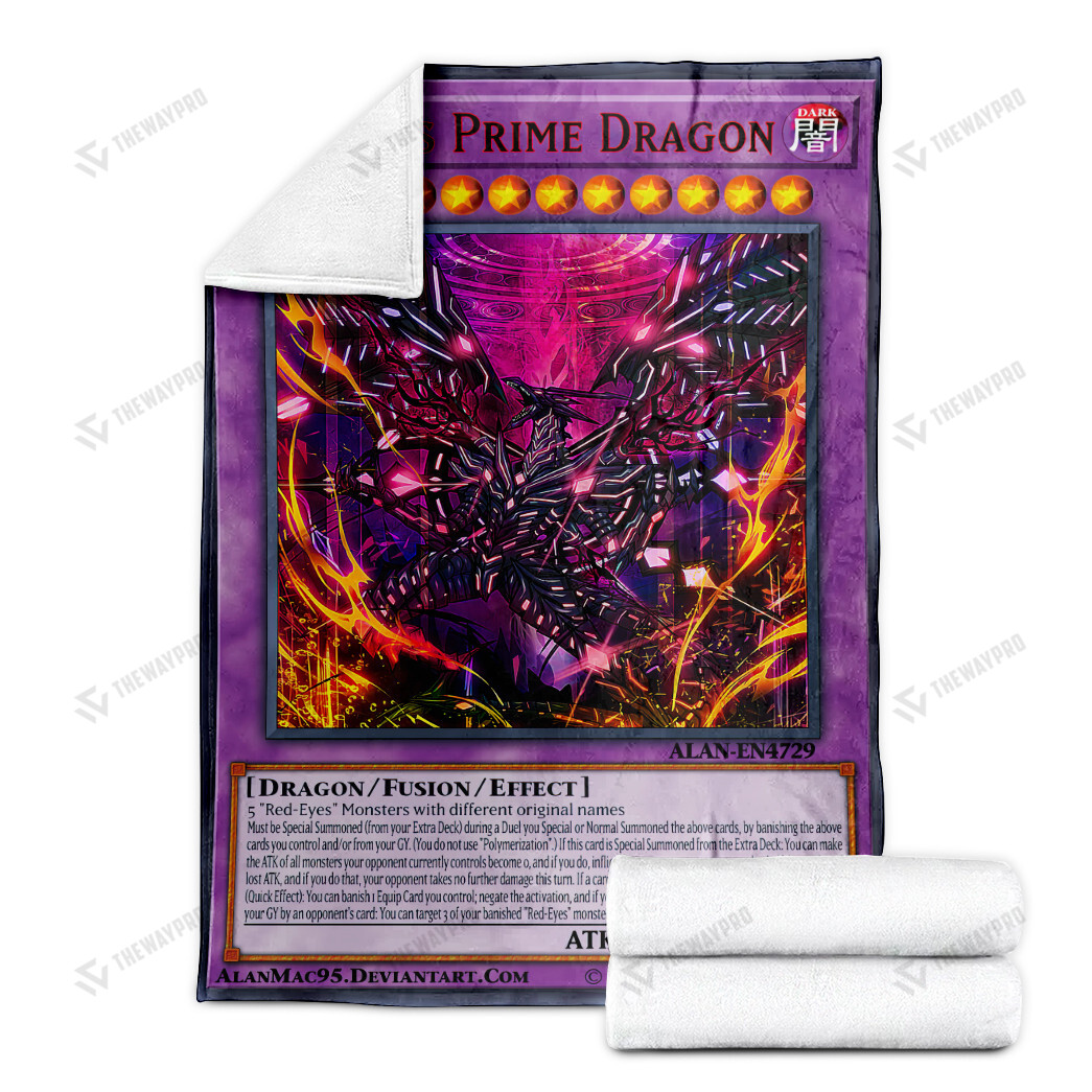 Yu Gi Oh Red-Eyes Prime Dragon Blanket