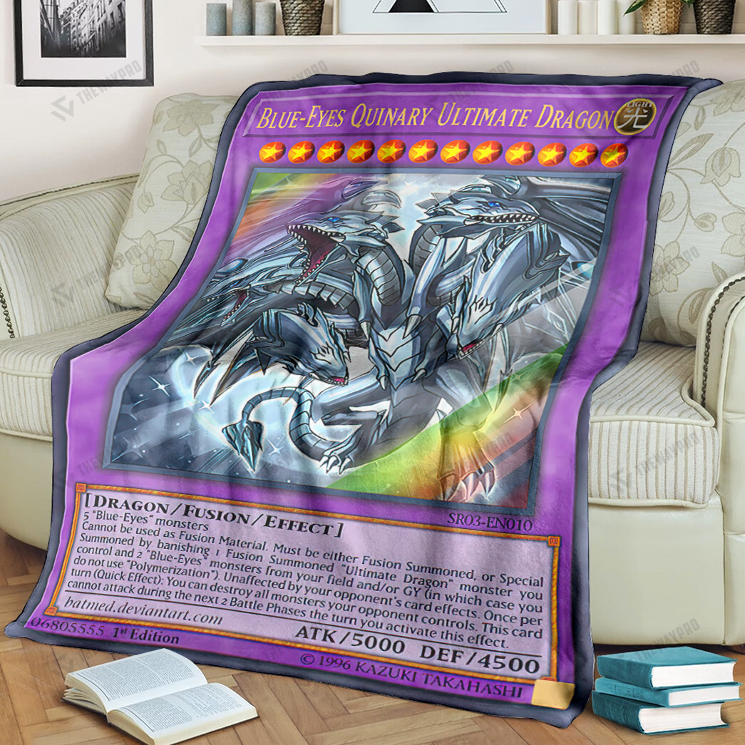 Yu Gi Oh Blue-Eyes Quinary Ultimate Dragon Blanket