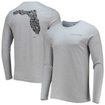 Men's Flomotion Heathered Gray THE PLAYERS Toothy Florida Long Sleeve T-Shirt