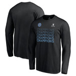 Men's Fanatics Branded Black New York City FC 2021 MLS Cup Champions Standard Long Sleeve T-Shirt