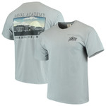 Men's Gray Navy Midshipmen Team Comfort Colors Campus Scenery T-Shirt