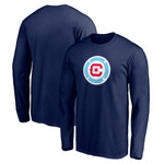 Men's Fanatics Branded Navy Chicago Fire Official Logo Long Sleeve T-Shirt