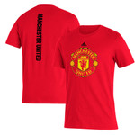 Men's adidas Red Manchester United Back Half T-Shirt