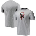 Men's Fanatics Branded Gray San Francisco Giants Team Logo Space-Dye T-Shirt