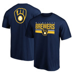Men's Fanatics Branded Navy Milwaukee Brewers Team Logo End Game T-Shirt