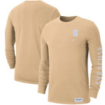 Men's Nike Tan Syracuse Orange 2-Hit Long Sleeve T-Shirt