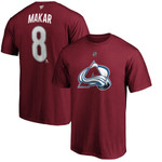 Men's Fanatics Branded Cale Makar Burgundy Colorado Avalanche Authentic Stack Player Name & Number T-Shirt