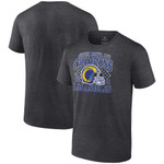 Men's Fanatics Branded Heathered Charcoal Los Angeles Rams Super Bowl LVI Champions Favorite Retro T-Shirt