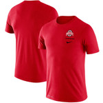Men's Nike Scarlet Ohio State Buckeyes Logo Stack Legend Performance T-Shirt