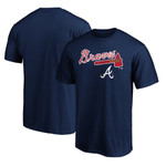 Men's Fanatics Branded Navy Atlanta Braves Team Lockup Logo T-Shirt