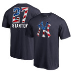 Men's Fanatics Branded Giancarlo Stanton Navy New York Yankees Banner Wave Name & Number T-Shirt