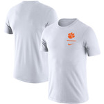 Men's Nike White Clemson Tigers Logo Stack Legend Performance T-Shirt