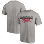 Men's Fanatics Branded Heathered Gray Cincinnati Reds Big & Tall City Stripe Wordmark T-Shirt