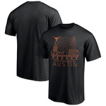 Men's Fanatics Branded Black Texas Longhorns Hometown Collection Austin Cityscape T-Shirt
