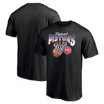 Men's Fanatics Branded Black Detroit Pistons Balanced Floor T-Shirt