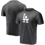 Men's Fanatics Branded Charcoal Los Angeles Dodgers Official Logo Space Dye T-Shirt