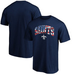 Men's Fanatics Branded Navy New Orleans Saints Banner Wave Logo T-Shirt