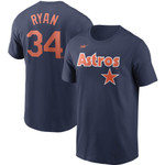 Men's Nike Nolan Ryan Navy Houston Astros Cooperstown Collection Name & Number T-Shirt