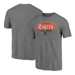 Men's Fanatics Branded Heathered Gray Detroit Tigers Hometown Collection Oil Can Tri-Blend T-Shirt