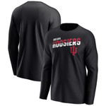 Men's Fanatics Branded Black Indiana Hoosiers Quick Slant Raglan Long Sleeve T-Shirt