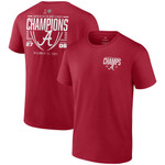 Men's Fanatics Branded Crimson Alabama Crimson Tide College Football Playoff 2021 Cotton Bowl Champions Score T-Shirt