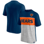 Men's Fanatics Branded Navy/Heathered Gray Chicago Bears Colorblock T-Shirt