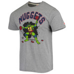 Men's Homage Heathered Gray Denver Nuggets NBA x Teenage Mutant Ninja Turtles Tri-Blend T-Shirt