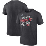 Men's Fanatics Branded Heathered Charcoal San Francisco 49ers 2021 NFL Playoffs Bound Lights Action T-Shirt