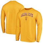 Men's Fanatics Branded Gold Arizona State Sun Devils Campus Long Sleeve T-Shirt