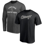 Men's Fanatics Branded Black/Heathered Charcoal Chicago White Sox T-Shirt Combo Pack