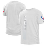 Men's New Era White Oklahoma City Thunder 2021/22 City Edition Brushed Jersey T-Shirt